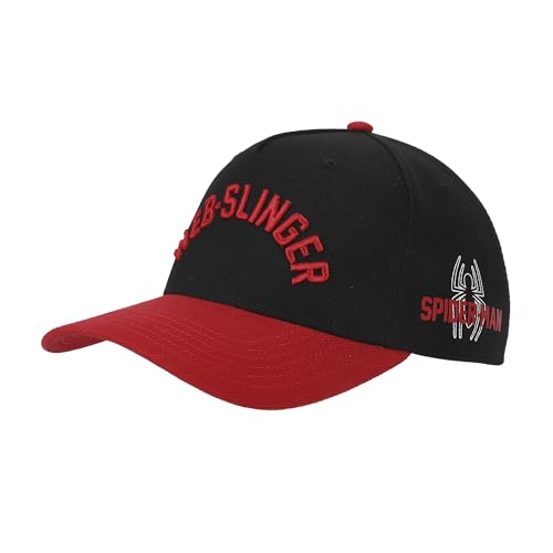 Ultimate Spider-Man Web Slinger Men's Black & Red A-Frame Snapback Hat