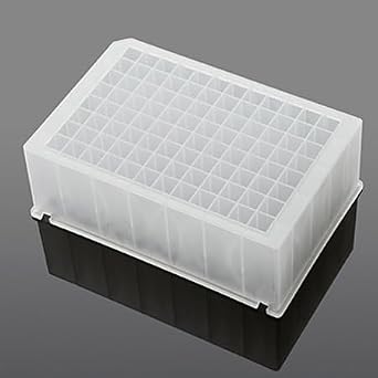 96 Well Deep Well Plate, 2.2mL, Square Well, V Bottom, Polypropylene, DNase/RNase Free, SBS Standard 96 Well Plate for Lab Automation & Sample Storage, No Cap, Pack of 50
