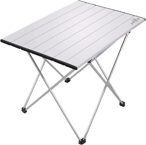 Outdoor Katlanabilir Alüminyum Kamp ve Piknik Masası; 56x41x45 cm, 1370 g, 18 kg Taşıma Kapasitesi, Omuz Askılı Çanta ile (Gri)