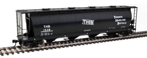 Walthers Mainline 910-7867 HO Scale 59' Cylindrical Hopper - Ready to Run - Toronto, Hamilton & Buffalo #1538 (Black, White; Bow Tie Logo)