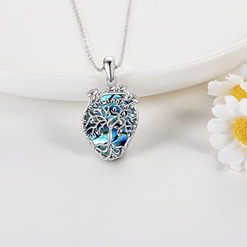 Image of ONEFINITY Anatomical Heart Necklace Sterling Silver Tree of Life Anatomical Heart Necklace Heart Disease Awareness Jewelry Gift for Cardiologist Doctor Nurse