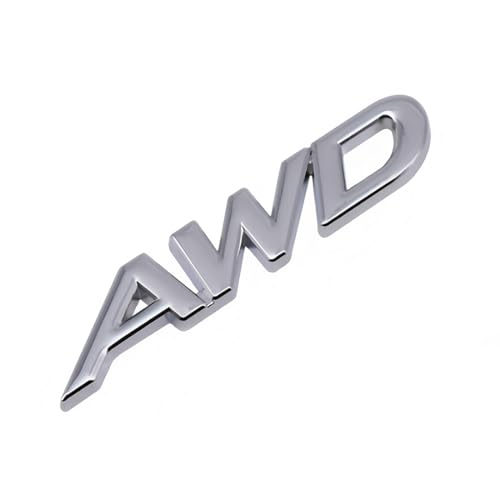 Image of 1x Metal AWD Letter Logo Emblem Badge Fits for Auto Car Trunk Large All Wheel Drive Decals (Silver)