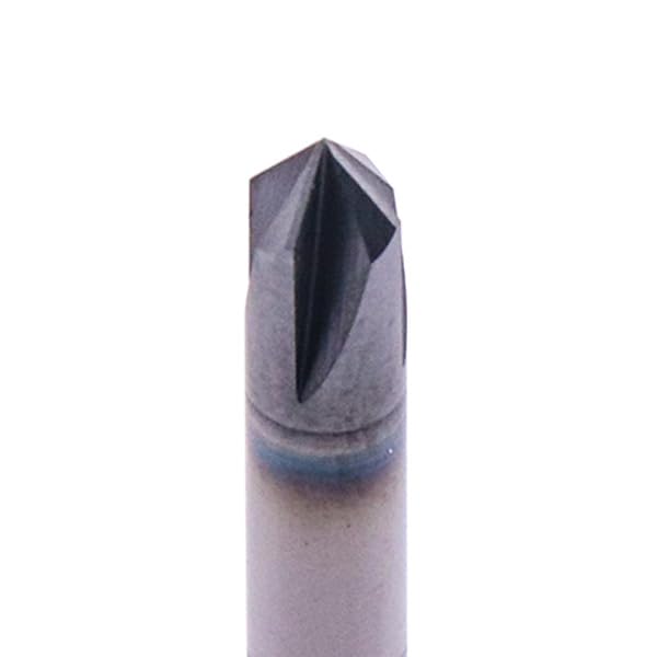 Image of 4 Flute 90 Solid Carbide Chamfer End Mill Set(5Pcs, 3 /16 inch), AlTiN Coated | 90 Chamfer Angle, 3 /16 inch Shank 2 inch OAL, Single End, V Groove Router Bit, for Milling Alloy Steel, Carbon Steel, Cast Iron