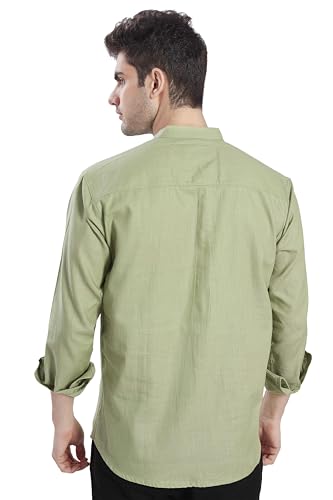 Image of DIVISIVE Men's Slim Fit Full Sleeves Cotton Short Kurta