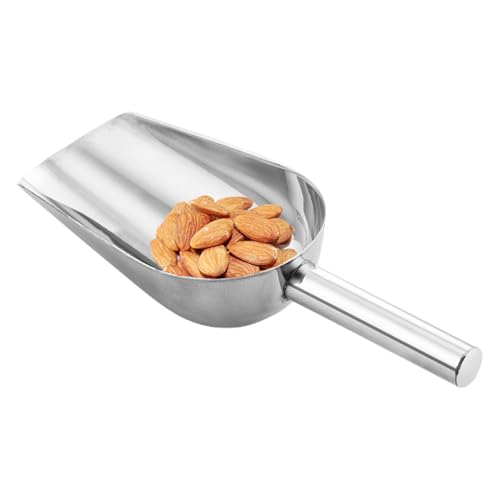 Cucchiaio multiuso per alimenti, 22,5 x 8 cm, accessorio resistente, utensile per prodotti secchi per casa, bar, ristorante, cucina, congelatore, cestino per il ghiaccio, per feste, in acciaio