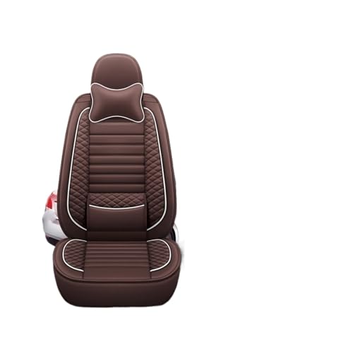Housses sièges auto en cuir avec protection complète 5 places et oreillers ergonomiques