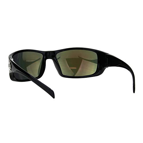 PASTL Choppers Sunglasses Mens Biker Rectangular Wrap Around Frame UV 4003