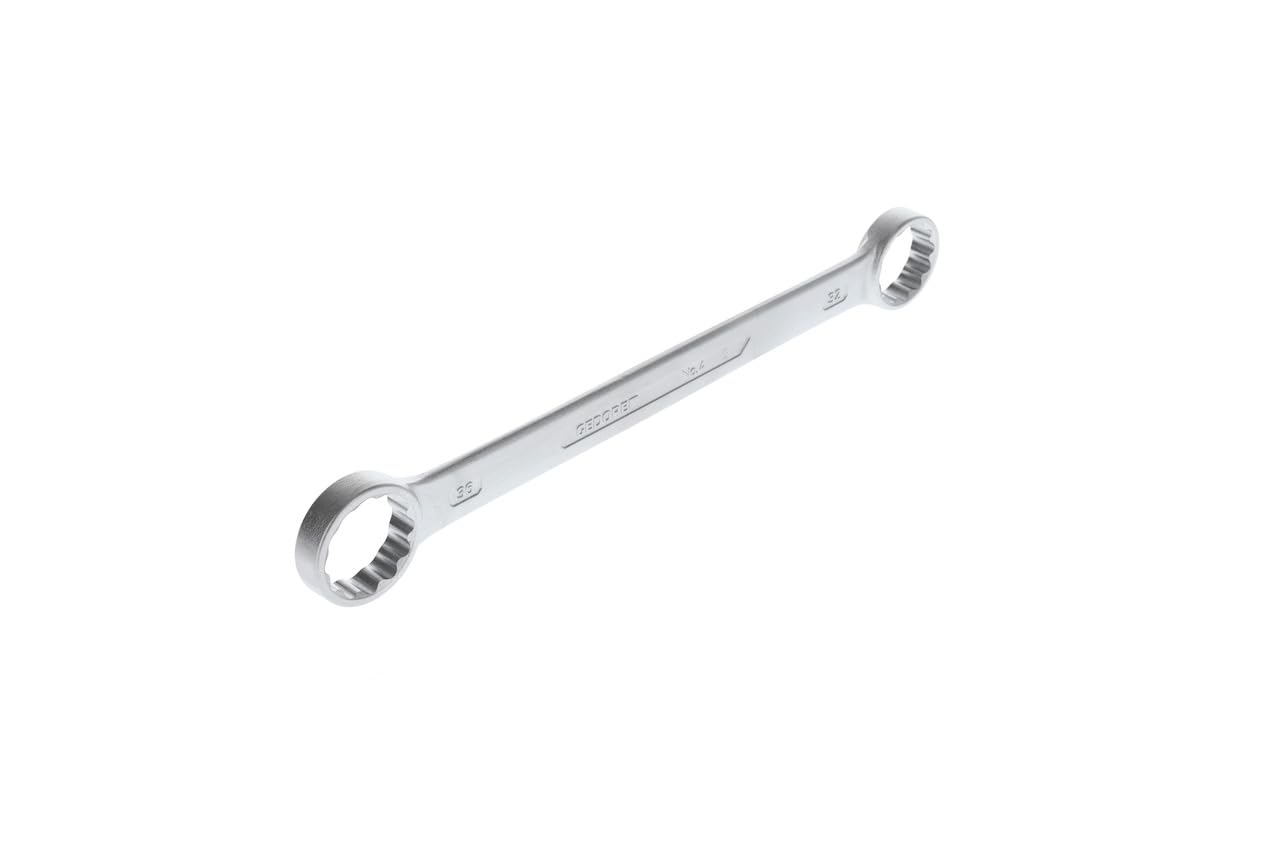 Gedore Silver Double-Ended Ring Spanner, Af 32+36 Mm, Straight, Flat, Slender, Bi-Hex, Ud Profile, Spanner, 4 32X36