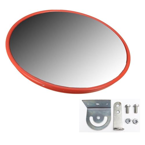 Miroir d'observation rond 60 cm orange avec étrier réglable - 6