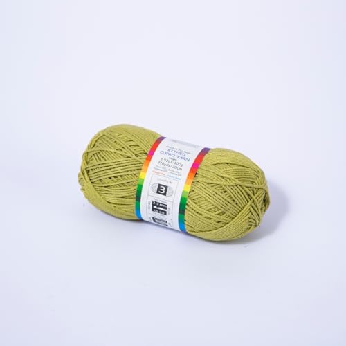 KITHED Cupro Yarn,3.52oz/100g,218yds/200m,#3 DK(Light),Knitting/Crochet for Bags,Amigurumi (04 Olive Green)