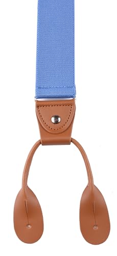 Image of Suspenders for Men Button End Adjustable Y-Back Elastic 47 Inches