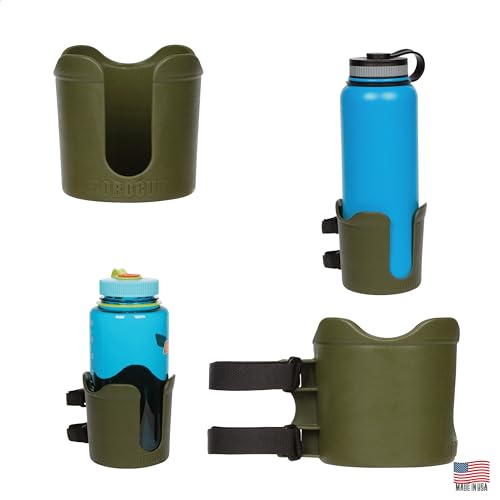 ROBOCUP Plus, (Olive), Add-On Accessory XL Extension Cup Holder, Larger Drink Capacity, Perfect for Boats, Golf Carts, Walkers, Wheelchairs and Work. Made in USA. (Includes 1)