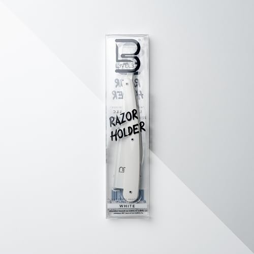 Image of L3 Straight Razor Holder - Excellent Grip and Control - Precision Shaving Control - Level Three Straight Razor Holder (White)