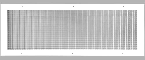 Image of HVAC Premium 14'' x 36'' or 36'' x 14'' Cube Core Eggcrate Return Air Grille - Aluminum Rust Proof - HVAC Vent Duct Cover - White [Outer Dimensions: 16.75]