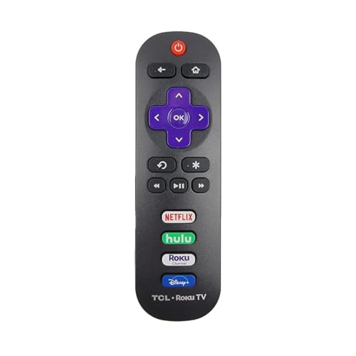OEM Replacement Remote Control Compatible with All TCL Roku Smart TVs【Only Works with TCL Roku TV, Not for Roku Stick and Roku Box】(Netflix/Hulu/Roku Channel/Disney Plus)