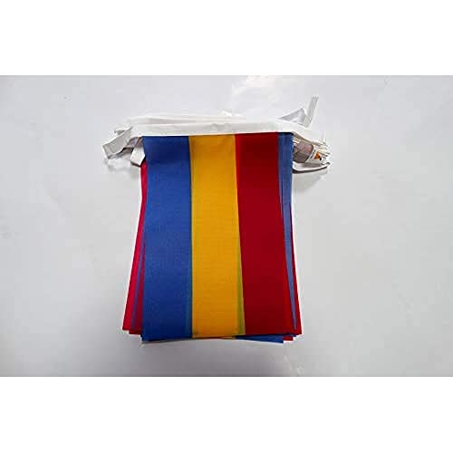 Image of AZ FLAG Pansexual 6 meters BUNTING Flag 20 flags 9'' x 6'' - pansexuality STRING flags 15 x 21 cm