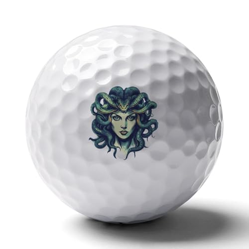Medusa Greek Mythology Custom Golf Ball Soft Practice Golf Balls Performance Distance and Speed for Indoor Outdoor