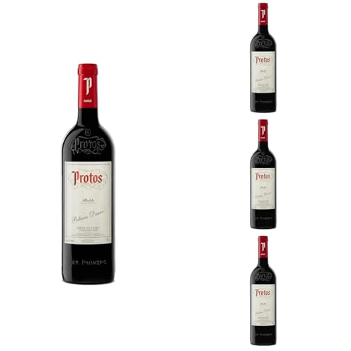 Protos Roble Vino Tinto, Tempranillo, D.O. Ribera del Duero 750ml (Paquete de 4)