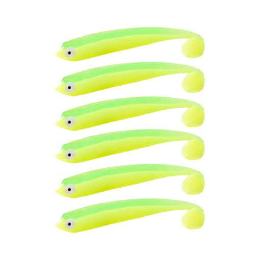 ZANDERKANT - Angelköder - Gummifische - Kauli - 2 Packungen je 3 Stück - Reaktor - 12cm - Greifer 3/0 - schwimmend