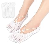 【Diseño de silicona antideslizante】 El talón de los calcetines tiene un diseño antideslizante de silicona, por lo que los calcetines no se caen fácilmente, pero también pueden prevenir eficazmente daños en el talón, no tiene que preocuparse por el problema del dolor en los dedos de los pies.