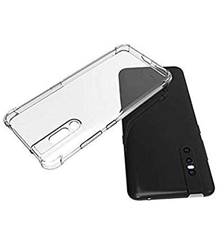 Image of Soft Flexible Silicone Back Cover (Vivo V15 Pro, Transparent Case + Screen Guard)