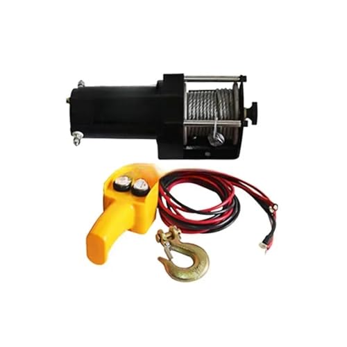 Winche eléctrico 3000lbs con cuerda de acero y control remoto cableado 12V