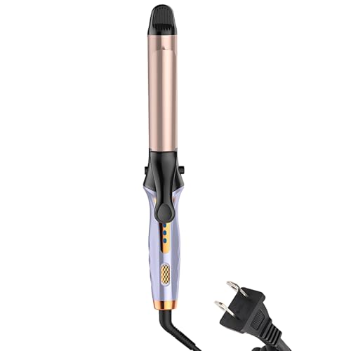Curler y plancha para pelo 2 en 1, herramienta automática para peinado, diseño cerámico para minimizar el daño capilar, ajuste de temperatura de 180-200 °C / 356-392 °F con calentamiento rápido, enchufe estadounidense