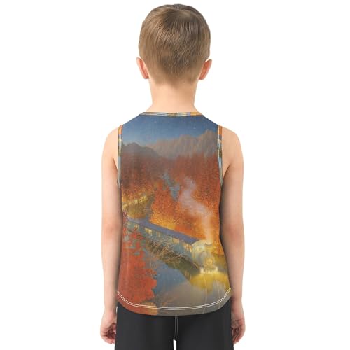 Fall Fantasy Trip Boys Tshirts Tank Tops Sleeveless Kids Vest Kids Shirts for Travel Volleyball Running Cycling 3T3