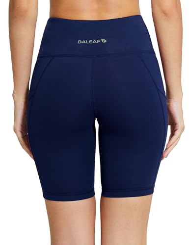 Image of baleaf Women's 8 inch / 5 inch / 3 inch Biker Shorts High Waist Yoga Workout Gym Running Volleyball Spandex Shorts with Pockets
