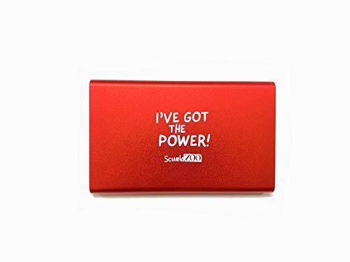 Powerbank ScuolaZoo 4000 mAh 'I've got the Power!' - caricabatterie portatile (Rosso)