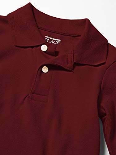 The Children's Place boys Long Sleeve Polo Shirt, Redwood, 2T US2