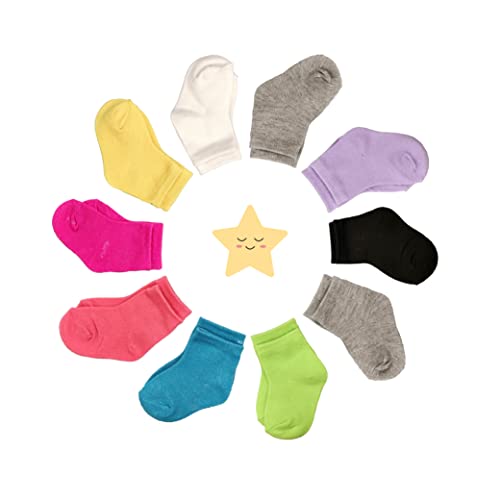 Baby Elements 20 Pair Baby Girl Anklet Socks Prints,Stripes And Solids (As1, Age, 0_Month, 12_Months) #TOP2