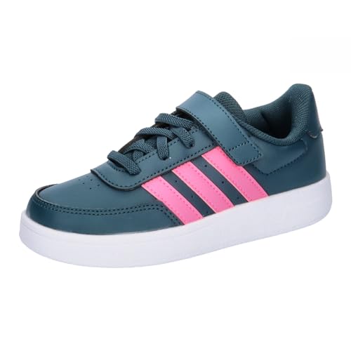adidas Unisex-child Breaknet Lifestyle Court Elastic Lace and Top StrapTennis Shoes