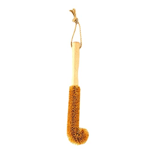 BESTYASH Long Handle Coconut Fiber Cup Brush for Cleaning Glass Mugs and Bottles Reach for Kitchen Use Bottle and Cup