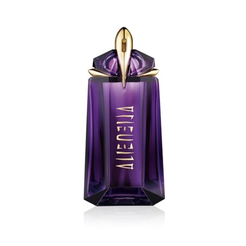 MUGLER Alien - Eau de Parfum Rechargeable Pour Elle - Parfum Femme - Ambré Boisé Floral - Bois de Cashmeran, Accord de Jasmin Sambac & Ambre Blanc - Tenue...