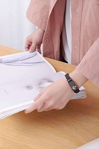 Stylish Black Masonic Bracelet for Men Women, Stainless Steel Silicone Freemason Logo Wristband for Masonry, Mason Fraternity Membership Faith Symbolic Cuff Bangle for Brother Husband Dad, Adjustable 5