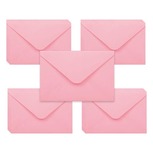 WYAN Sobres Pequeños   50 Pcs 15 * 10cm Rosa Sobres Regalo, Sobre Navidad, para Regalos, Tarjetas De Felicitación, Bodas, Negocios, Invitaciones (Tarjetas y Pegamento no Incluidos)