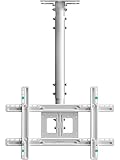 ONKRON Ceiling TV Mount Hanging Height Adjustable TV Bracket - Drop Down TV Mount - Full Motion Pole