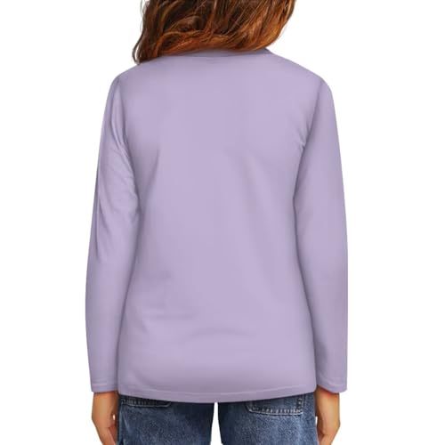 Image of Girls Long Sleeve T Shirt Cute Cartoon Crewneck Shirt for Kids 3-16Y Fall Winter Clothes