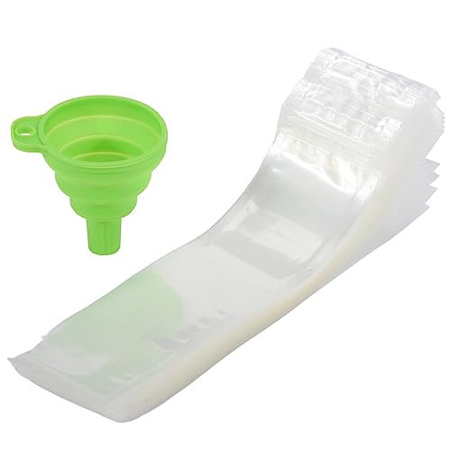 Aboiled Bolsas desechables para helado con palos, 120 unidades, bolsas de hielo con embudo y fundas para zumo, caramelos de hielo, frutas