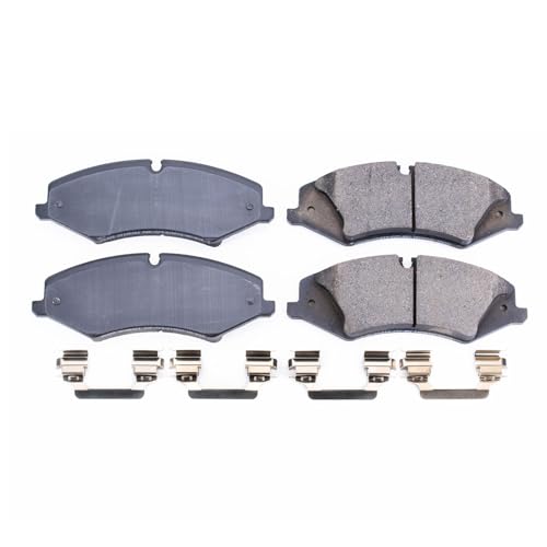 Image of PowerStop Front Brake Pads for Land Rover LR4 2010 |Rover Range Rover 2010-12 |Rover Range Rover Sport 2010 - Z17 Ceramic Brake Pads with Installation Hardware, 17-1425