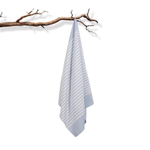 Image of Mush Grab & Go Bamboo Travel Towel | 100% Bamboo Bath Towel for Beach, Hiking & Gym Towel for Men Workout | Compact Towels with Travel Bag | 60x120 cms, 250GSM Quick Dry & Featherlight | Muted Blue