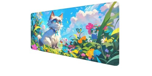 Tapis de souris gamer XXL chat confort maximal pour de longues sessions