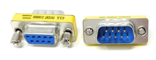 DRUT 1pcs. D9 Male to D9 Female 9-Pin VGA Serial RS232 Adapter Converter, DB9 Gender Changer Port Saver for Serial Devices and Communication Equipment