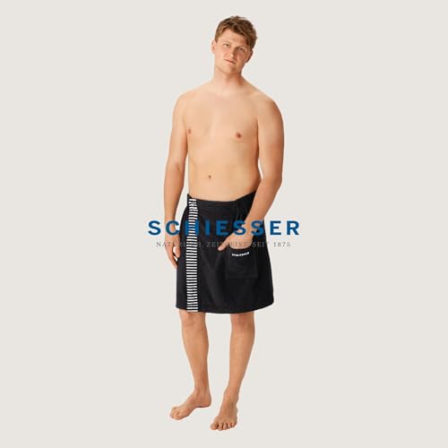 Saunakilt für Herren von Schiesser in Schwarz, Größe 46-54
