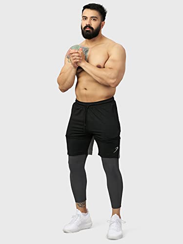 Image of FUAARK Men's Nylon Skinny fit Compression Pants Tights
