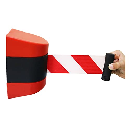 Seilbarrieren, Warteschlangen-Absperrband, einziehbares Warnband zur Wandmontage – Band for Absperrungen und Linienteiler Kontrolle von Menschenmengen, + magnetische Absaugung(B,3M/9.8FT)