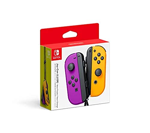 nintendo neon purpleneon orange joy-con l-r - switch