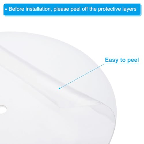 PATIKIL Lampshade Diffuser, 17.5" Diameter with 3/8" Center Hole Round Diffuser for Drum Lampshades Pendants Light Fits 18-20" Openings, Frosted White by PATIKIL - Used condition - Image 7