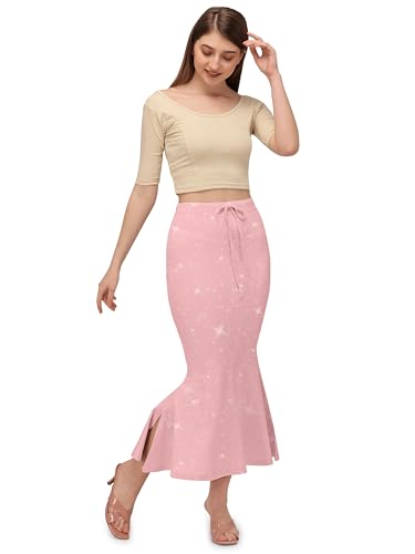 Image of Mehrang Stretchable Shimmer Saree Shapewear Petticoat for Women, Skirts for Women,Shape Wear Dress for Saree